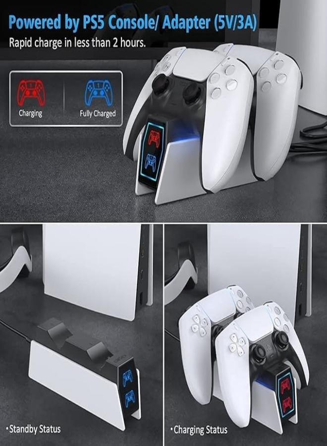 M MIAOYAN PS5 Charging Station for PS5 Controller 2-Hour Fast PS5 Controller Charger with Upgraded PS5 Charging Base PS5 Charger for Dual PS5 Controllers  - Image 5