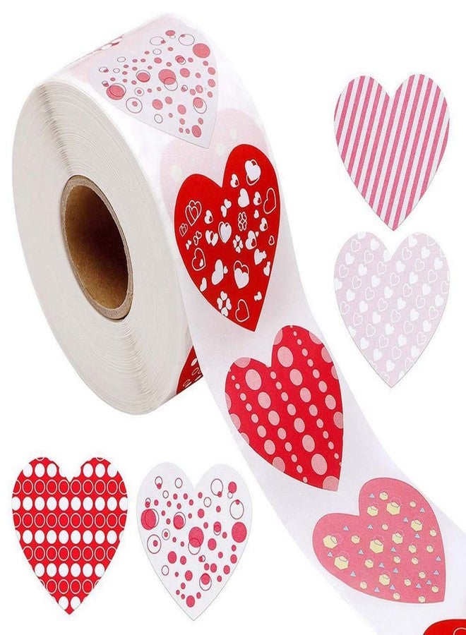 LINXI Colorful Paper Heart Roll Stickers, 500pcs, Waterproof, Valentine's Day Decorative Stickers for Wedding Party - Image 3