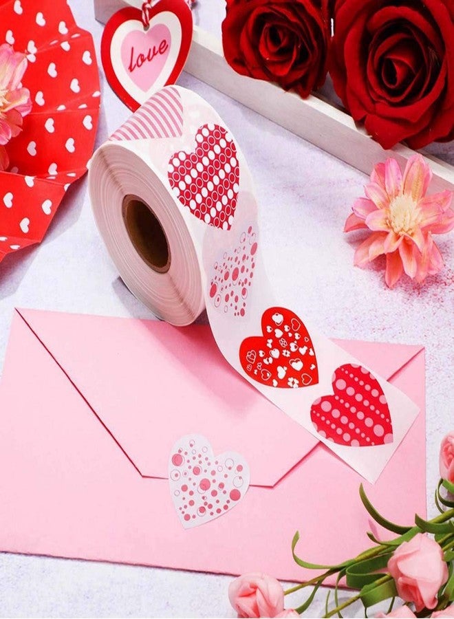 LINXI Colorful Paper Heart Roll Stickers, 500pcs, Waterproof, Valentine's Day Decorative Stickers for Wedding Party - Image 4