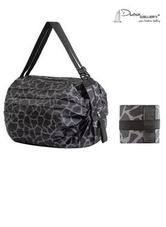 DubaiGallery Folding Supermarket Shopping Bag with Zipper | Nylon Waterproof Travel Luggage Bag Portable Foldable Shopping Bag | Multiuse Grocery Shoulder Handbag Travel Bag  - Image 1