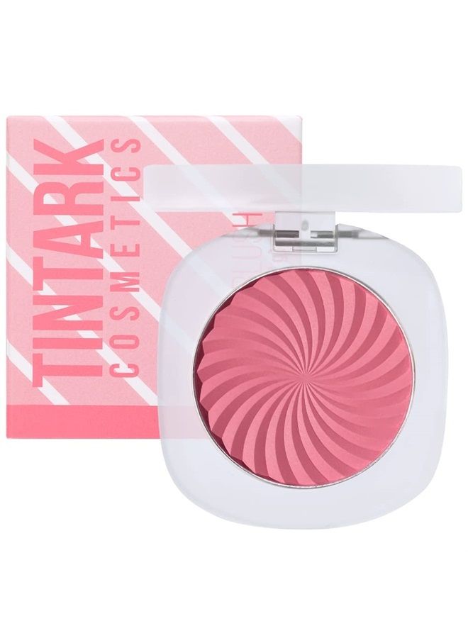 TINTARK Cheeky Blush Compact for Face Cheeks, Talc Free Blusher Palette, Matte Powder Makeup, Natural Healthy, Mauve Pink Magenta Peach Red, Vegan Cruelty Free - Image 1