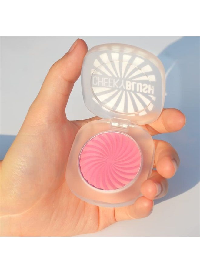 TINTARK Cheeky Blush Compact for Face Cheeks, Talc Free Blusher Palette, Matte Powder Makeup, Natural Healthy, Mauve Pink Magenta Peach Red, Vegan Cruelty Free - Image 3