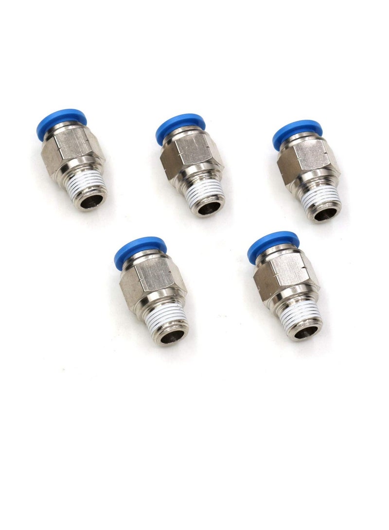 تجهيزات أنابيب PU أنبوب هوائي من مادة البولي يوريثين دفع لتوصيل تركيبات مقبس ذكر حزمة من 5 8mmx1 / 8 " - Image 2