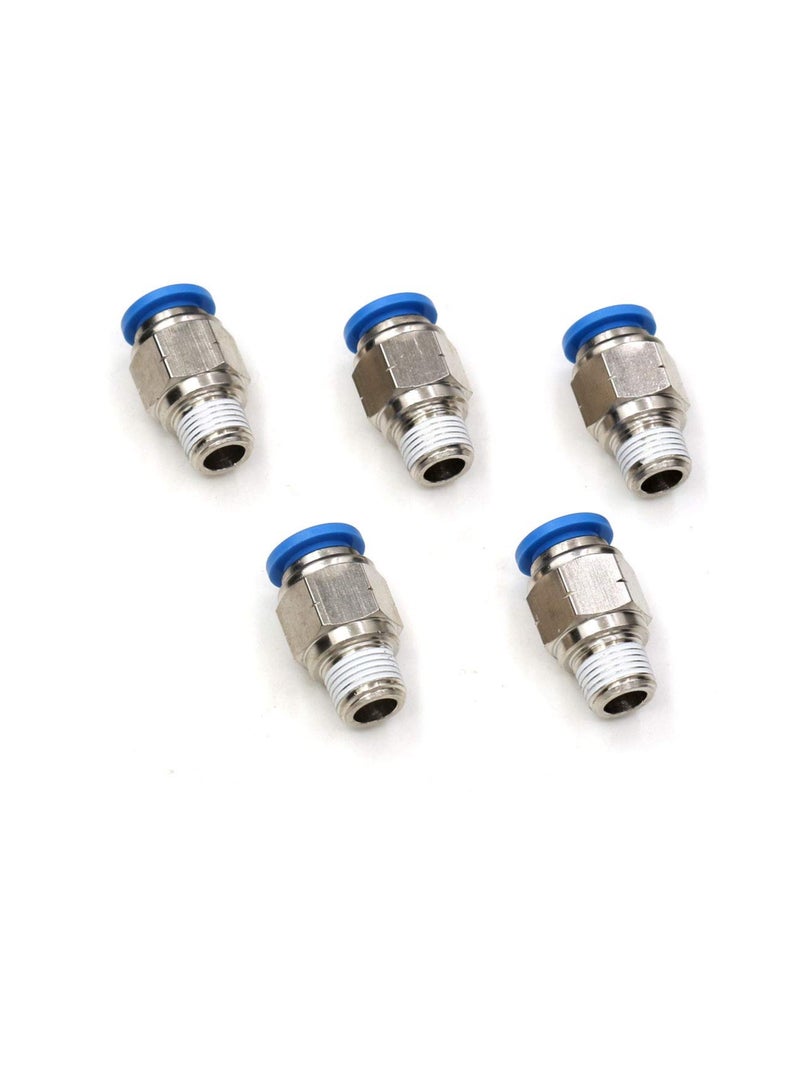 تجهيزات أنابيب PU أنبوب هوائي من مادة البولي يوريثين دفع لتوصيل تركيبات مقبس ذكر حزمة من 5 8mmx1 / 8 " - Image 1