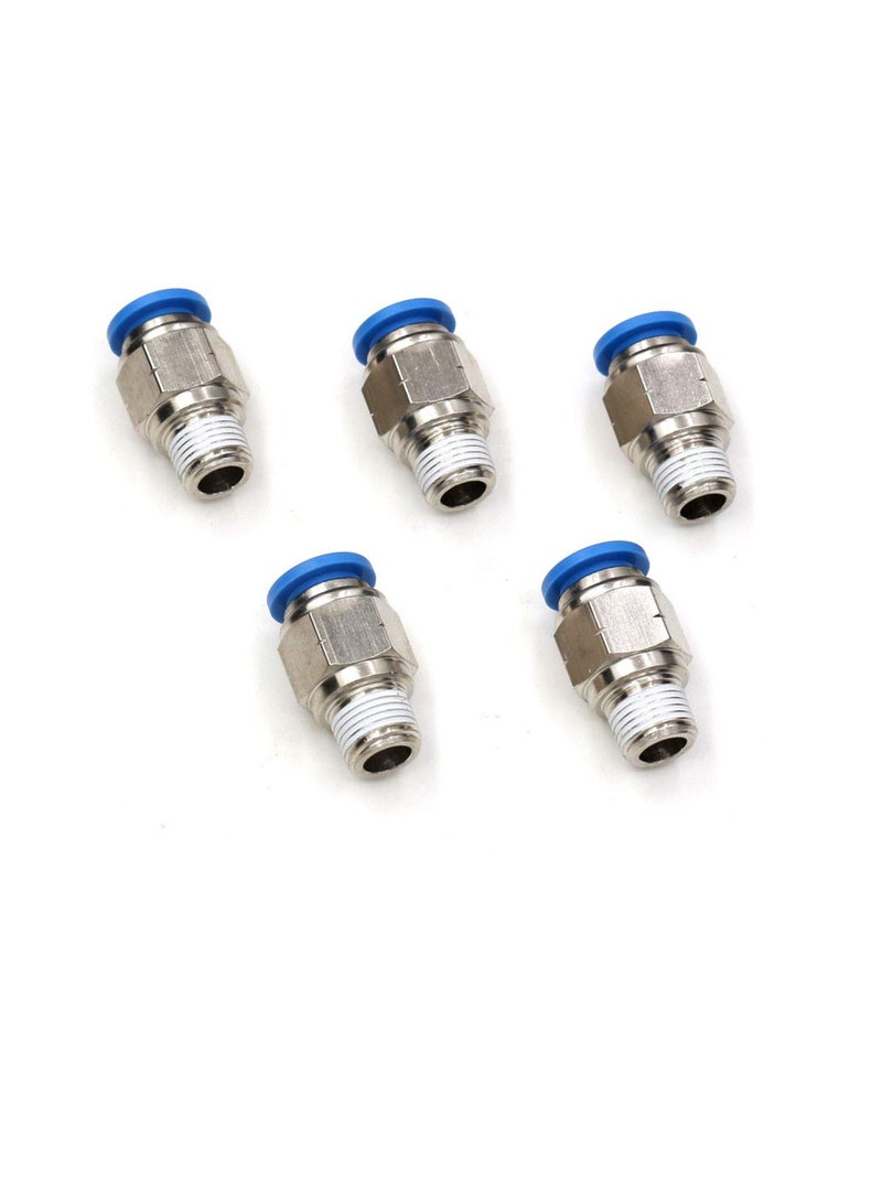 تجهيزات أنابيب PU أنبوب هوائي من مادة البولي يوريثين دفع لتوصيل تركيبات مقبس ذكر حزمة من 5 8mmx1 / 8 " - Image 3