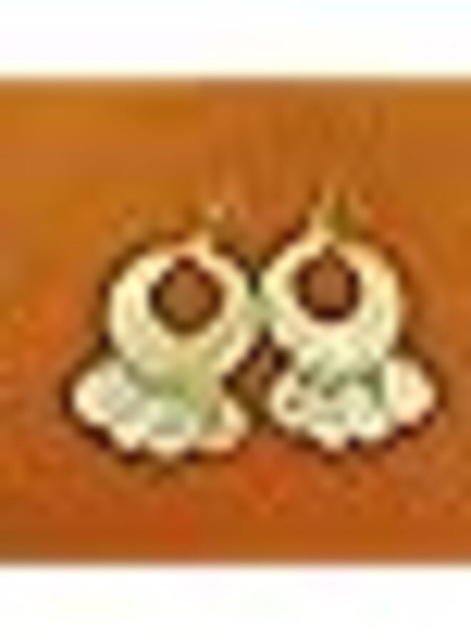 Egyptian crescent-shaped earrings with gold-colored coins - Image 2