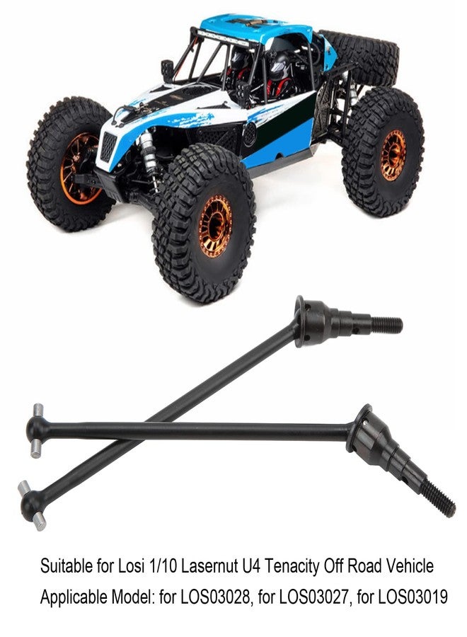 Dilwe RC Car Drive Shaft,2Pcs Steel Front Rear CVD Drive Shaft Upgrade Parts for Losi 1/10 Lasernut U4 Tenacity Off Road Vehicle - Image 3