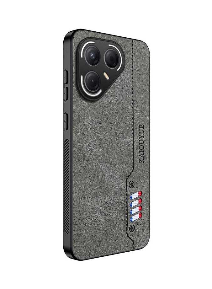 general Leather Case for Tecno Pova 7 Ultra, Soft Ultra Thin Retro Cover with Camera Protection Anti Fall Cover - Image 2