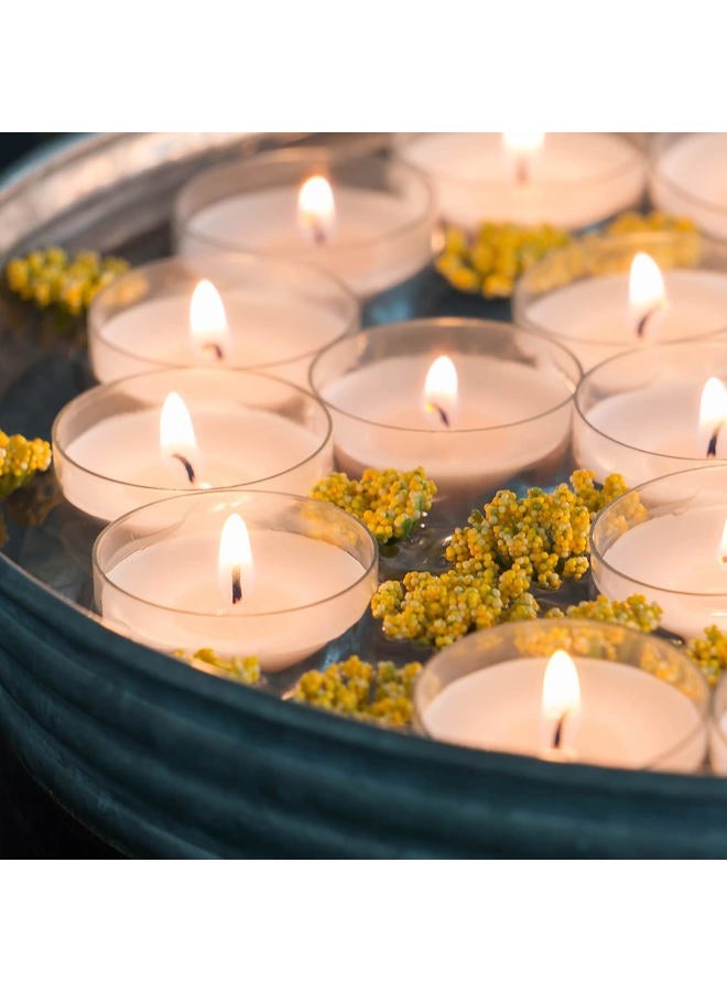 Stonebriar 96 Pack Unscented 6 To 7 Hour Extended Burn Time Clear Cup Tea Light Candles - Image 2