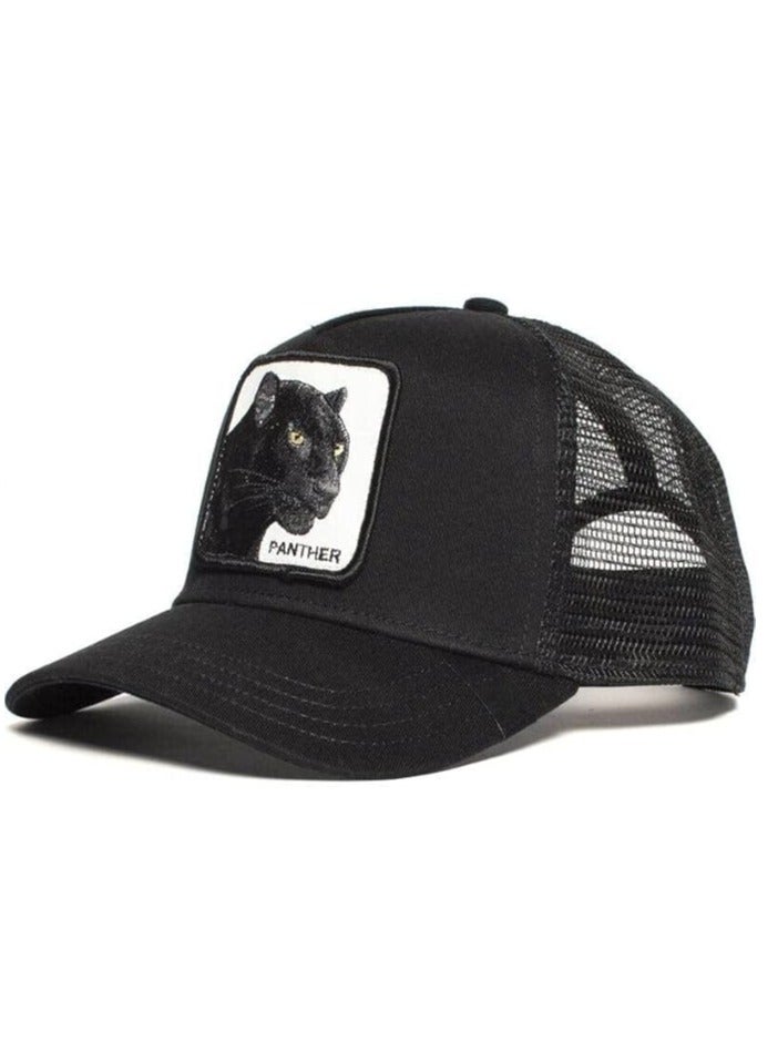 Animal Trucker Hat, Panther Hat Breathable Baseball Hat Adjustable Trucker Hat Men, Fishing Hats for Travel Fitness  - Image 5