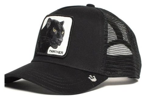 Animal Trucker Hat, Panther Hat Breathable Baseball Hat Adjustable Trucker Hat Men, Fishing Hats for Travel Fitness