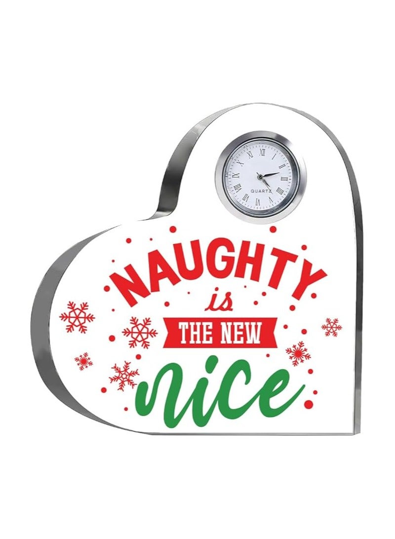 Christmas Heart-Shaped Crystal Clock Gift-Thoughtful Presents Gifts For Your Friends And Family - Image 1