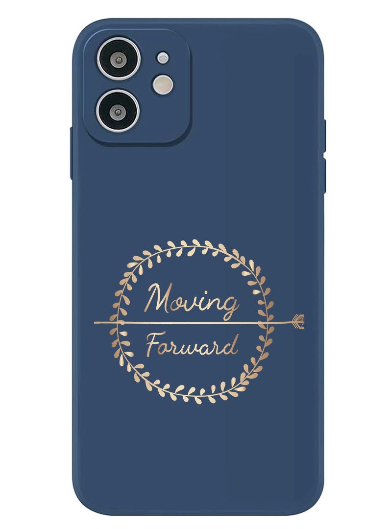 Theodor Protective Slim Fit Case Liquid Silicone Cover with Full Body Protection Anti-Scratch Shockproof Case For iPhone 12 Blue  - Moving Forward - Image 1