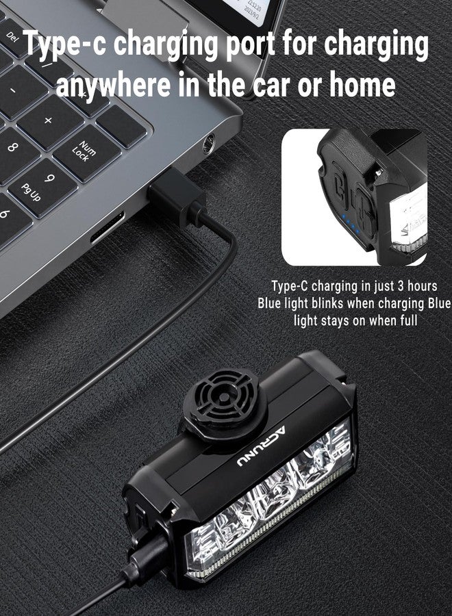 ACRUNU Super Bright LED Bike Light,USB Rechargeable Bicycle Headlight-5 Modes,Waterproof Bike Headlight,Mountain Off-Road Cycling Commuting (X-Small Pro) - Image 5