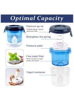 HASTHIP HASTHIP® Greek Yogurt Strainer with Lid, Yogurt Filter with Ultra Fine Mesh, Hung Curd Strainer Box Makes Small batches(450g) of Thick Creamy Greek or Coconut Yogurt  - Image 4