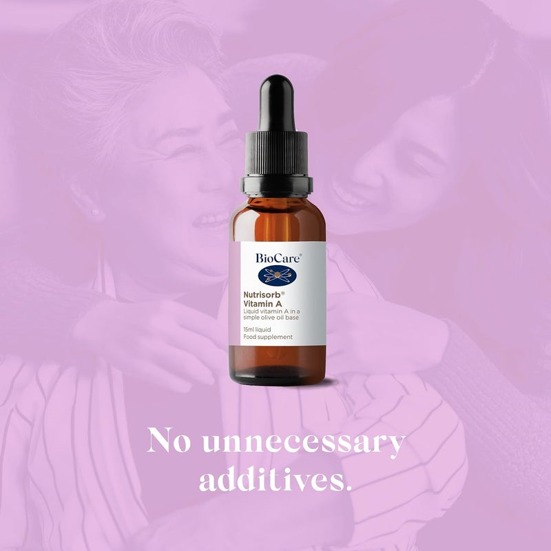 BioCare Nutrisorb Vitamin A Helps Support Immunity Healthy Skin and Vision 15ml 268 Days Supply - Image 3