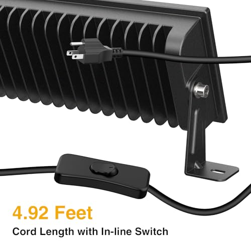 Onforu LED Shop Lights,100W 14000lm Ultra Bright LED Work Lights with Plug,6500K Daylight White Garage Light,IP66 Waterproof Lighting for Garage Warehouses Workshop(2 Pack) - Image 3