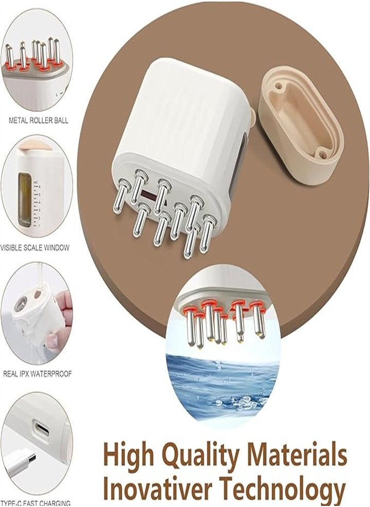 Generic 2 in 1 Electric Scalp Massager and Hair Oil Applicator, Rechargeable Waterproof Hair Massager Scalp Applicator Brush, Stress Relief  - Image 4