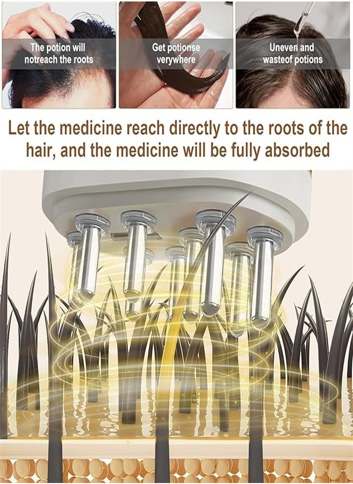 Generic 2 in 1 Electric Scalp Massager and Hair Oil Applicator, Rechargeable Waterproof Hair Massager Scalp Applicator Brush, Stress Relief  - Image 3