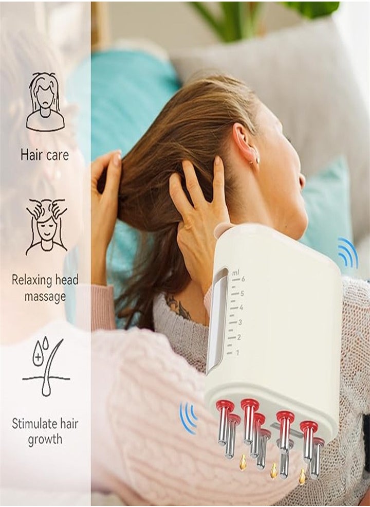 Generic 2 in 1 Electric Scalp Massager and Hair Oil Applicator, Rechargeable Waterproof Hair Massager Scalp Applicator Brush, Stress Relief  - Image 5