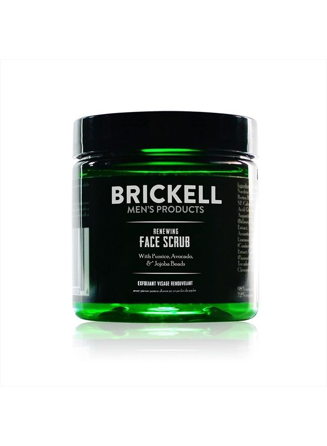 Brickell Men's Products Brickell Men's Renewing Face Scrub for Men, Natural and Organic Deep Exfoliating Facial Scrub Formulated with Jojoba Beads, Coffee Extract and Pumice, 4 Ounce, Scented - Image 1