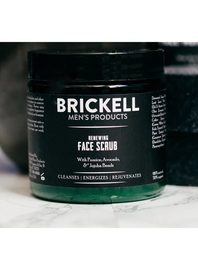 Brickell Men's Products Brickell Men's Renewing Face Scrub for Men, Natural and Organic Deep Exfoliating Facial Scrub Formulated with Jojoba Beads, Coffee Extract and Pumice, 4 Ounce, Scented - Image 5