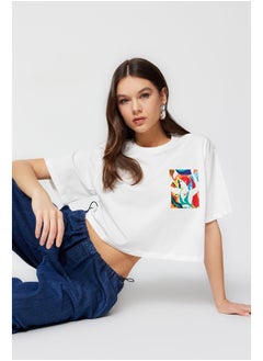 Ecru 100% Cotton Printed Relaxed/Wide Relaxed Cut Crop Crew Neck Knitted T-Shirt TWOSS23TS00369 - pzsku/Z2027004AA52B9D20F6DEZ/45/_/1730941739/b05aee58-6ed7-4833-aaa7-190406fa49e8