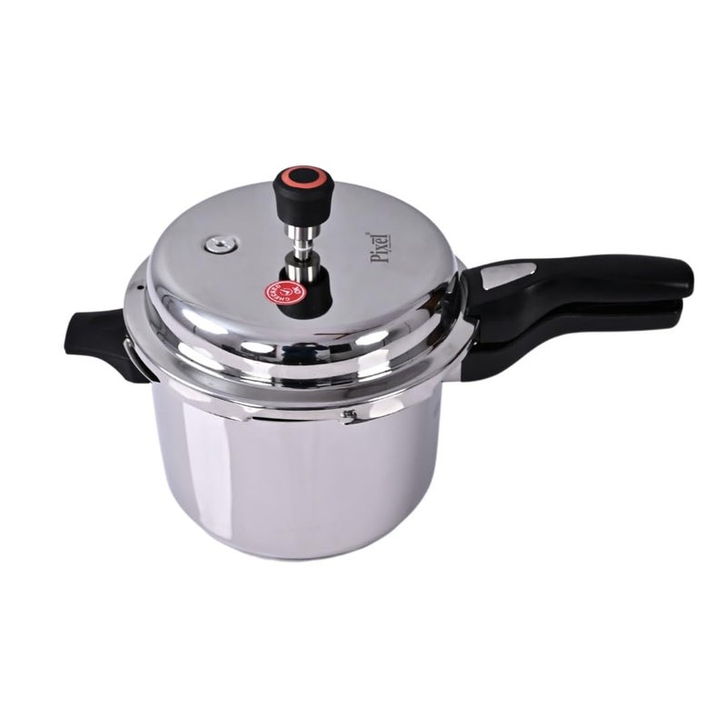Pixel Stainless Steel Pressure Cooker 3 Ltr Capacity Bis Certified Cookware Pressure Canner Rice Cooker With Spring Valve Safeguard Devices Compatible With Gas Induction Base For Healthy Cooking - Image 1