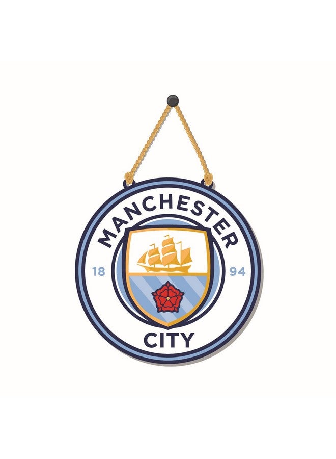 Bhai Please Bhai Please Manchester City Wooden Wall Decor | Hanging | Wall Art | Wooden Hanger for Living Room | Bedroom | Kitchen| Office - Home Decor and Gift for him her | Football  - Image 1