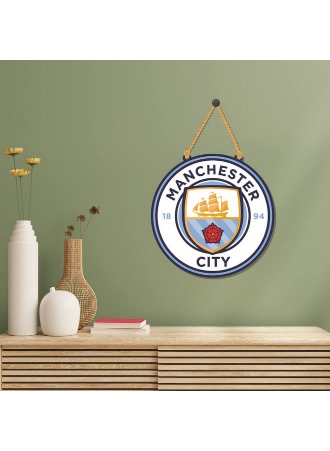 Bhai Please Bhai Please Manchester City Wooden Wall Decor | Hanging | Wall Art | Wooden Hanger for Living Room | Bedroom | Kitchen| Office - Home Decor and Gift for him her | Football  - Image 3