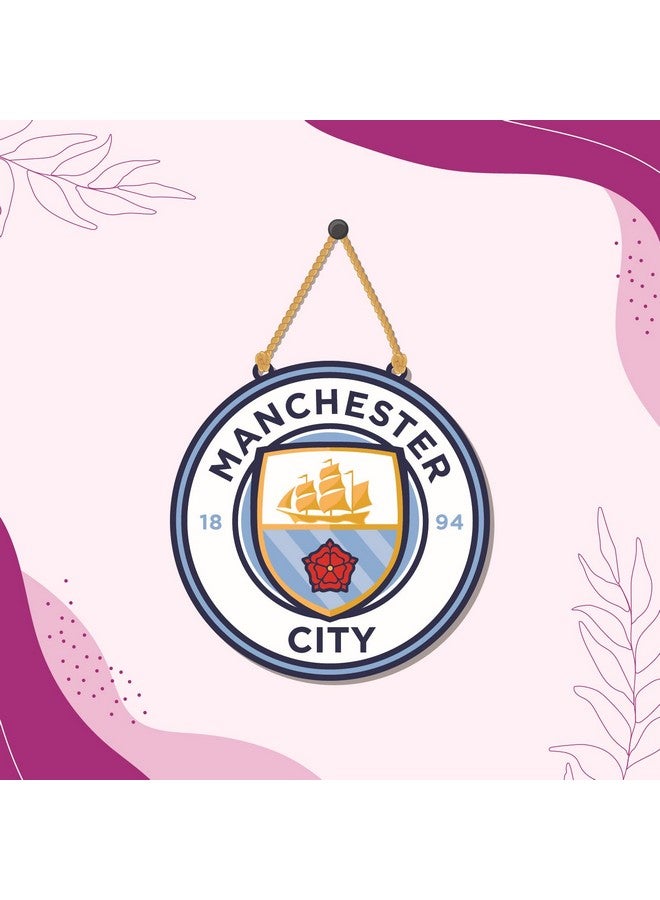 Bhai Please Bhai Please Manchester City Wooden Wall Decor | Hanging | Wall Art | Wooden Hanger for Living Room | Bedroom | Kitchen| Office - Home Decor and Gift for him her | Football  - Image 5