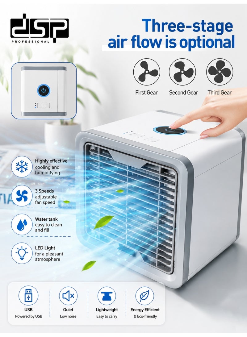 Portable Mini Desert Cooler and Air Conditioner with USB Port - Small Portable Air Conditioner - Image 4