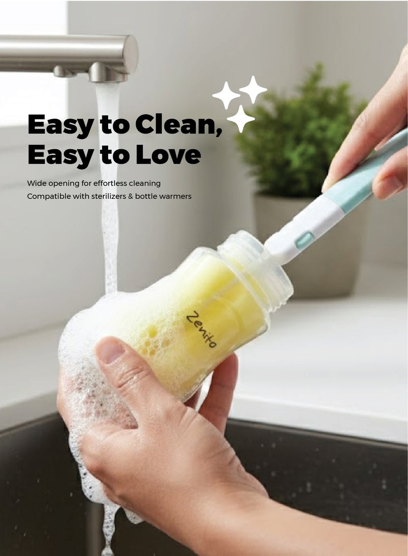 Zenito Wide Neck PP Feeding Bottle, New Born/Infants/Toddler Upto 3 Years, BPA Free, Ergonomic Shape is Easy to Hold, with Anti Colic, Pack of 3, 150ml x 3 - Image 5