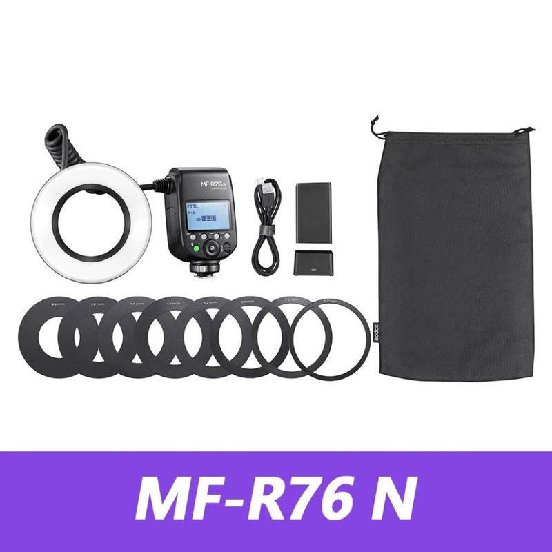 Godox Mf-r76 TTL LED Macro Ring Flash Speedlite 5900k for Nikon - Image 2