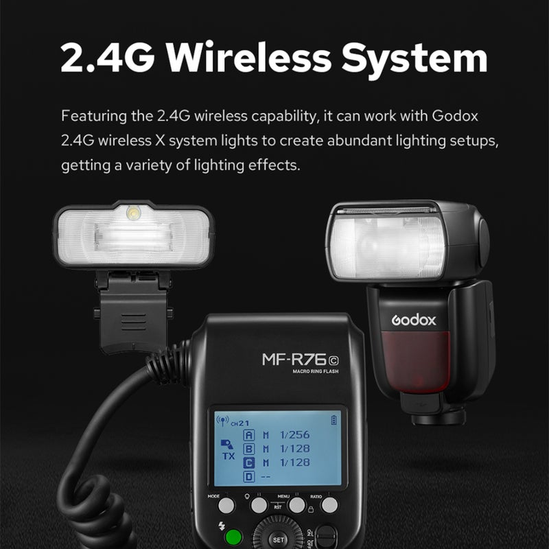 Godox Mf-r76 TTL LED Macro Ring Flash Speedlite 5900k for Nikon - Image 3