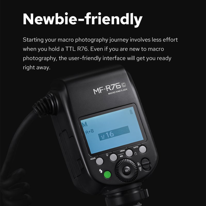 Godox Mf-r76 TTL LED Macro Ring Flash Speedlite 5900k for Nikon - Image 5