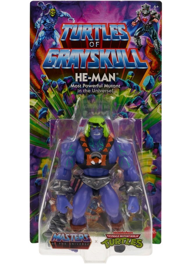 Masters of the Universe - Niverse Origins Turtles Of Grayskull Action Figure & Accessories, He-Man Collectible Toy With 16 Joints, Tmnt & Motu Crossover - Image 1