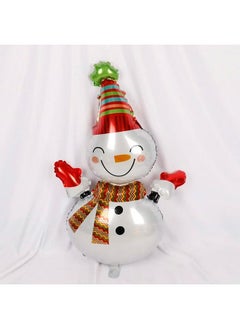 Atpata Funky Atpata Funky 32inch Jumbo Snowman Foil Balloon with Round and Star Foil Balloons (Set of 5pcs) for Festive Xmas Winter Theme Decoration  - Image 3