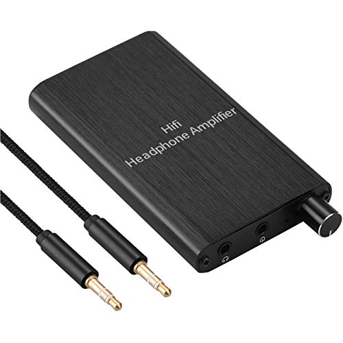Mypin Headphone Amplifier, Portable HiFi Headphone Amp 3.5mm Stereo Audio Gain Switch Support Impedance 16-300Ω Headset for MP3/MP4 /Phones/Digital Players/Computers/Xbox one,PS4,PS5 Controller - Image 1