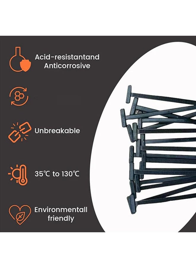200pcs Nylon Universal Cable Tie Buckles, Heavy Duty Self-Locking Nylon Cable Tie Holders, New Multi-Function Cable Tie Buckles, Push-In Cable Ties, Suitable For Daily Car Maintenance  - Image 1