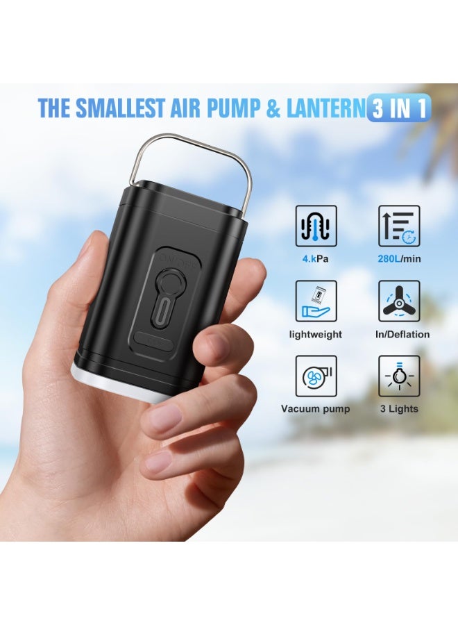 Portable Electric Mini Air Pump for Inflating, 200mah Battery, Type-C Rechargeable, Fast-Inflating Swimming Pool Float, Deflation Air Cushion, Swimming Ring, Vacuum Storage Bag, High-Quality Motor, Low Noise, Durable Abs - Image 2