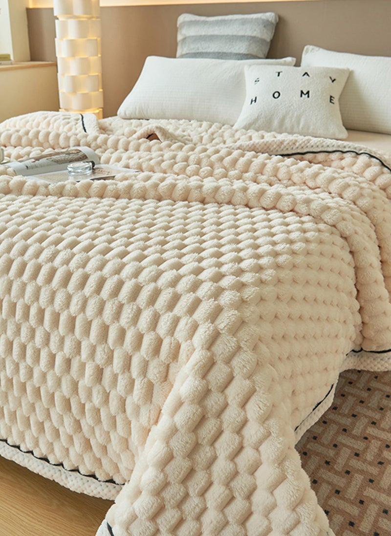 Sharpdo Light Luxury Short Hair Thickened Blanket, Suitable for Office Nap Blanket Sofa Blanket 200*230cm (Excluding Pillowcase)  - Image 3