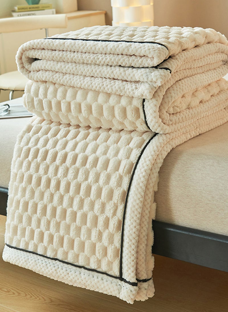 Sharpdo Light Luxury Short Hair Thickened Blanket, Suitable for Office Nap Blanket Sofa Blanket 200*230cm (Excluding Pillowcase)  - Image 4