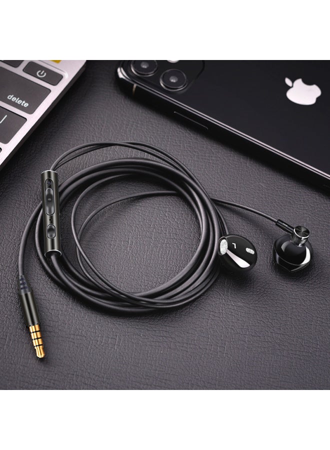 Neutral Headphones In-ear Wired Computer Sports Black Technology Earplugs For Apple Xiaomi Vivo Huawei Oppo - Image 4