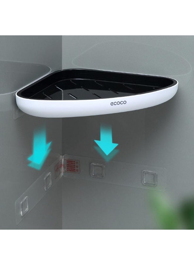 ecoco Adhesive corner bathroom shelf, no drilling required, one piece – waterproof wall organizer with drainage holes – suitable for kitchen and bathroom – ECOCO - Image 4