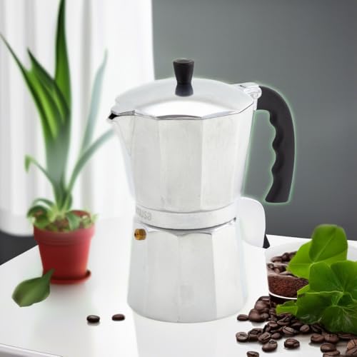 IMUSA 9 Cup Cast Aluminum Stovetop Coffeemaker, Moka Pot for Classic Cuban, Italian, and Espresso Style Coffee - Image 5