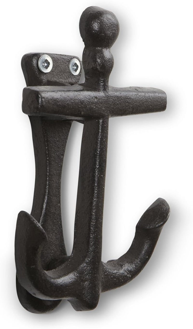 Abbott Collection Cast Iron Anchor Door Knocker, Brown - Image 1