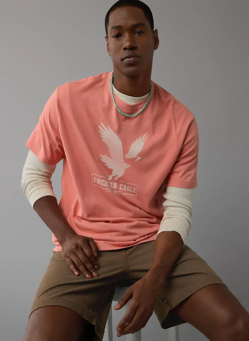 امريكان ايجل Graphic Logo Crew Neck T-Shirt