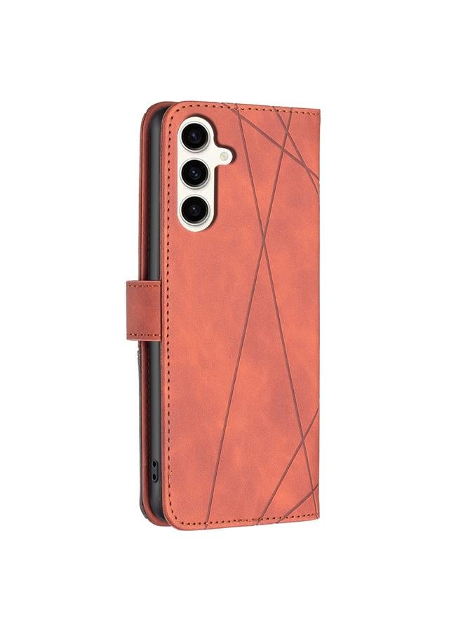 اس-توب جراب لهاتف Samsung Galaxy S23 FE 5G جراب هاتف جلدي بمشبك مغناطيسي على شكل معين - Image 3