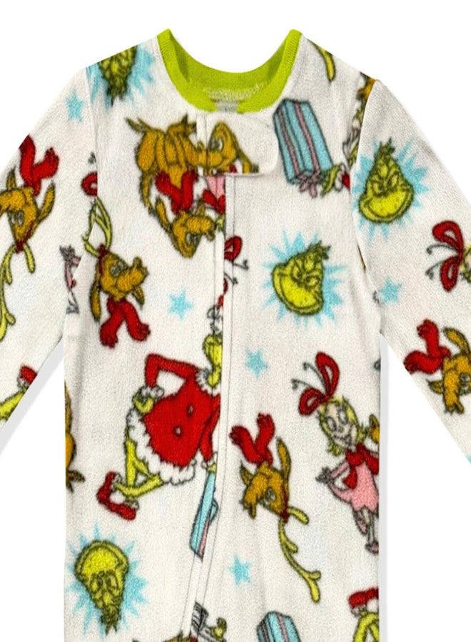 Dr. Seuss The Grinch Baby Pajamas Onesie - Zip-Up Sleeper Soft Sleep and Play Outfit - Newborn Girls & Baby Boy's Pajamas, 0-9 Months - Image 5